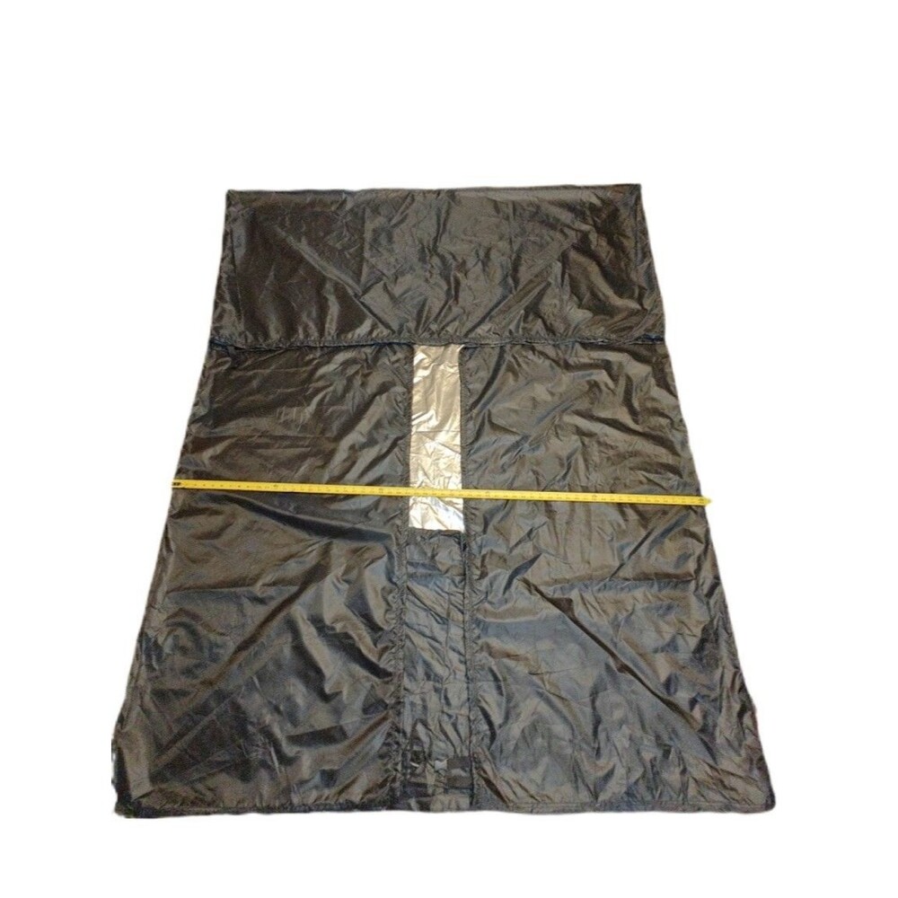 Patio Furniture Cover Rectangular Black Waterproof Buckle Drawstring Open Box